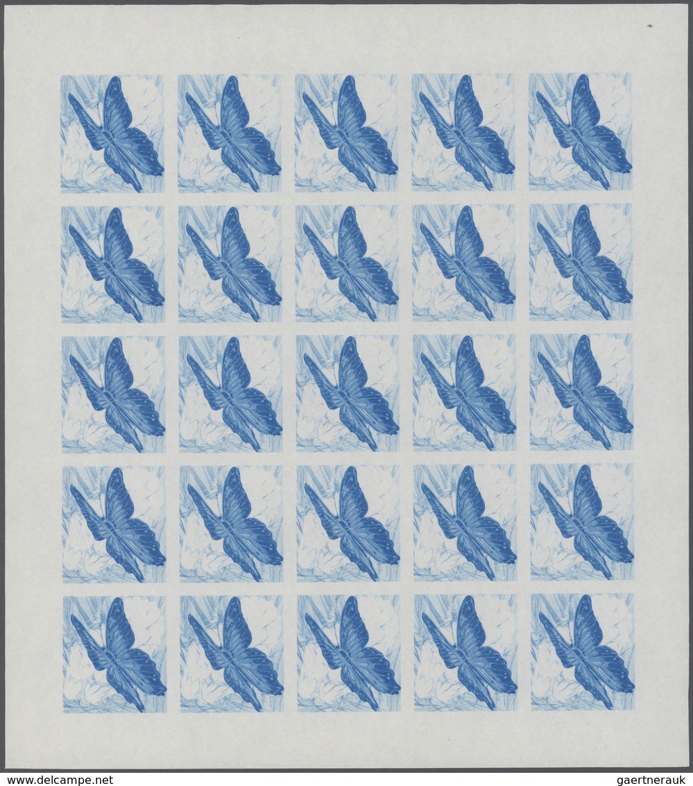 Thematik: Tiere-Schmetterlinge / animals-butterflies: 1968, Burundi. Progressive proofs set of sheet