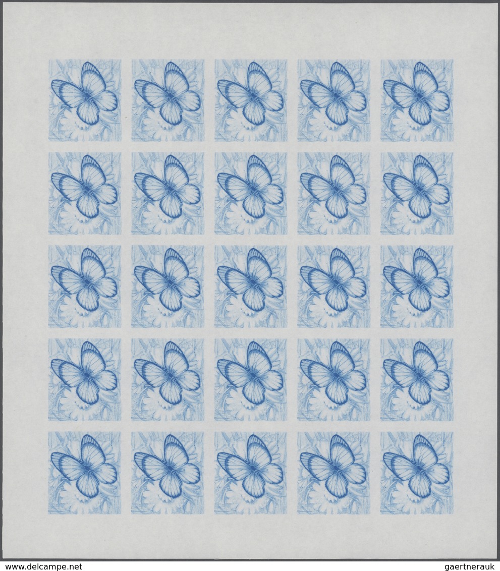 Thematik: Tiere-Schmetterlinge / Animals-butterflies: 1968, Burundi. Progressive Proofs Set Of Sheet - Butterflies