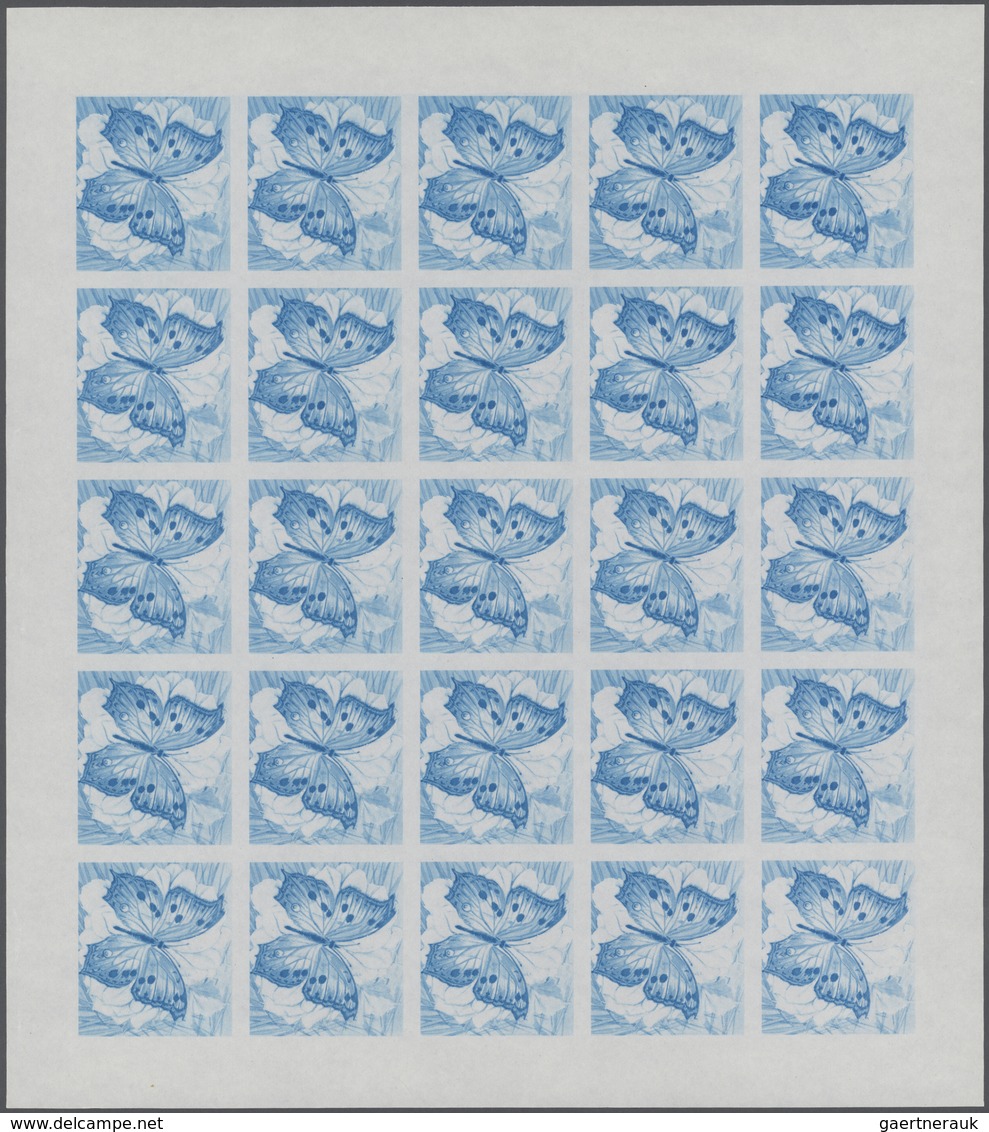 Thematik: Tiere-Schmetterlinge / animals-butterflies: 1968, Burundi. Progressive proofs set of sheet