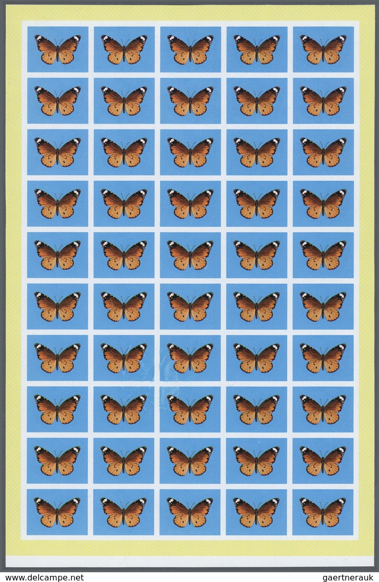 Thematik: Tiere-Schmetterlinge / Animals-butterflies: 1980, Iraq. Progressive Proofs Set Of Sheets F - Butterflies