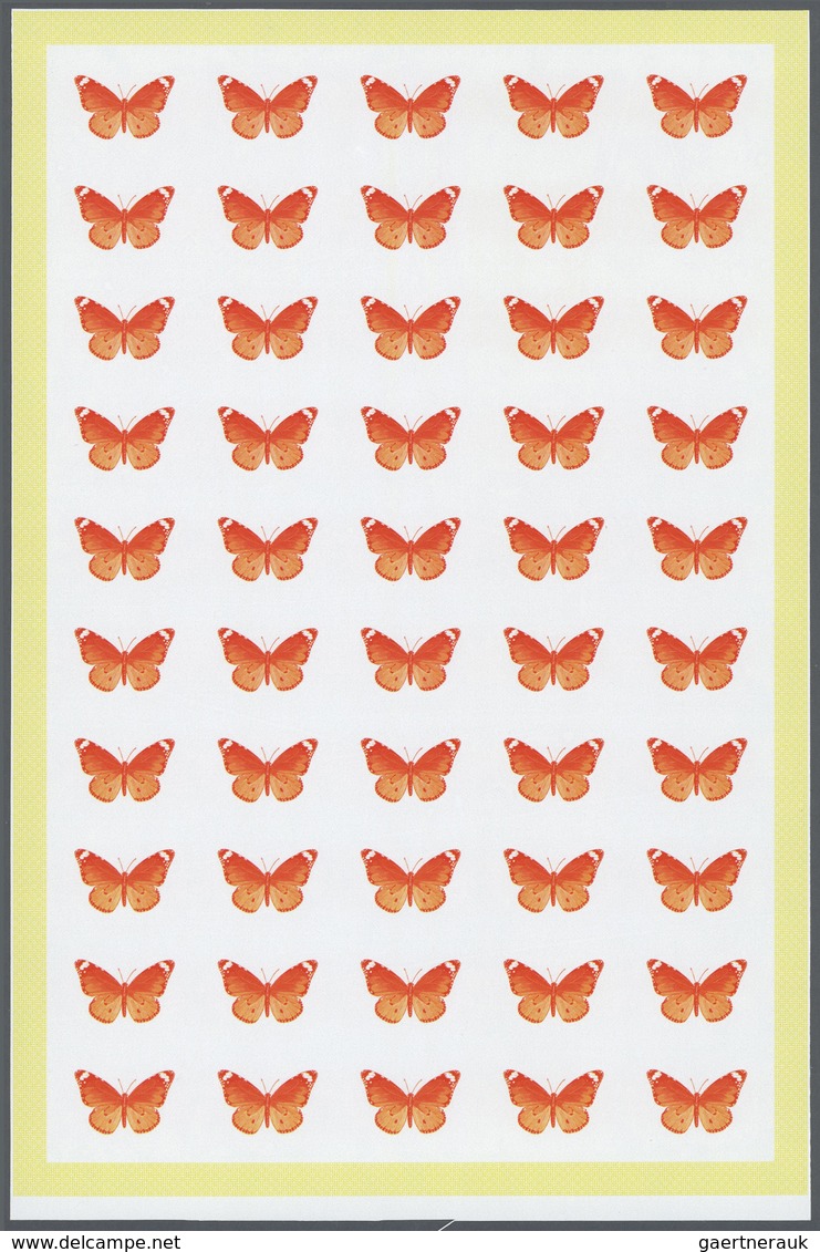 Thematik: Tiere-Schmetterlinge / animals-butterflies: 1980, Iraq. Progressive proofs set of sheets f