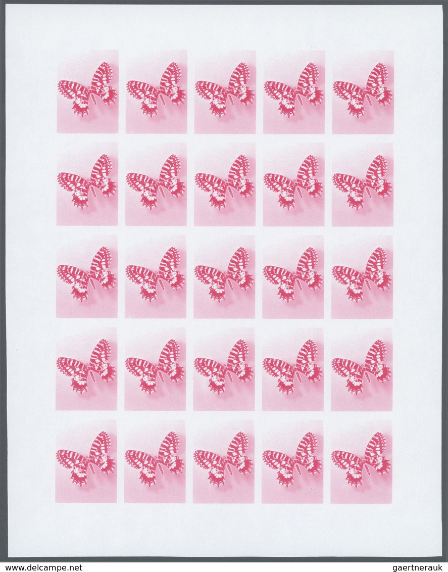 Thematik: Tiere-Schmetterlinge / Animals-butterflies: 1981, Morocco. Progressive Proofs Set Of Sheet - Butterflies