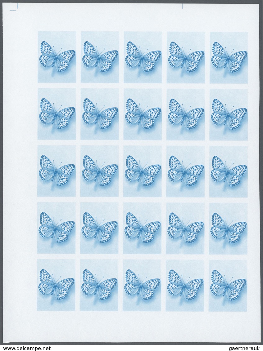 Thematik: Tiere-Schmetterlinge / Animals-butterflies: 1982, Morocco. Progressive Proofs Set Of Sheet - Butterflies