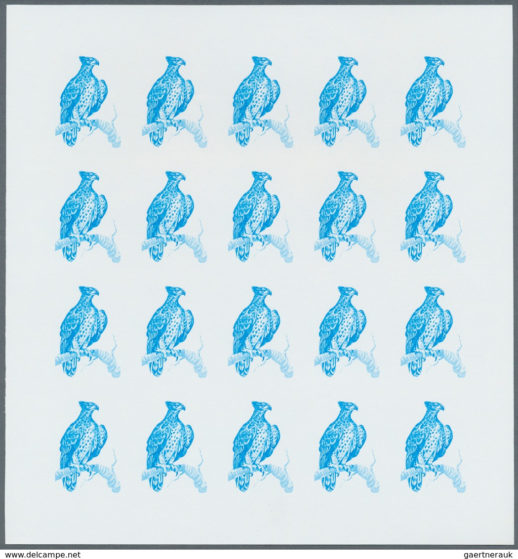 Thematik: Tiere-Vögel / animals-birds: 1979, Burundi. Progressive proofs set of sheets for the BIRDS