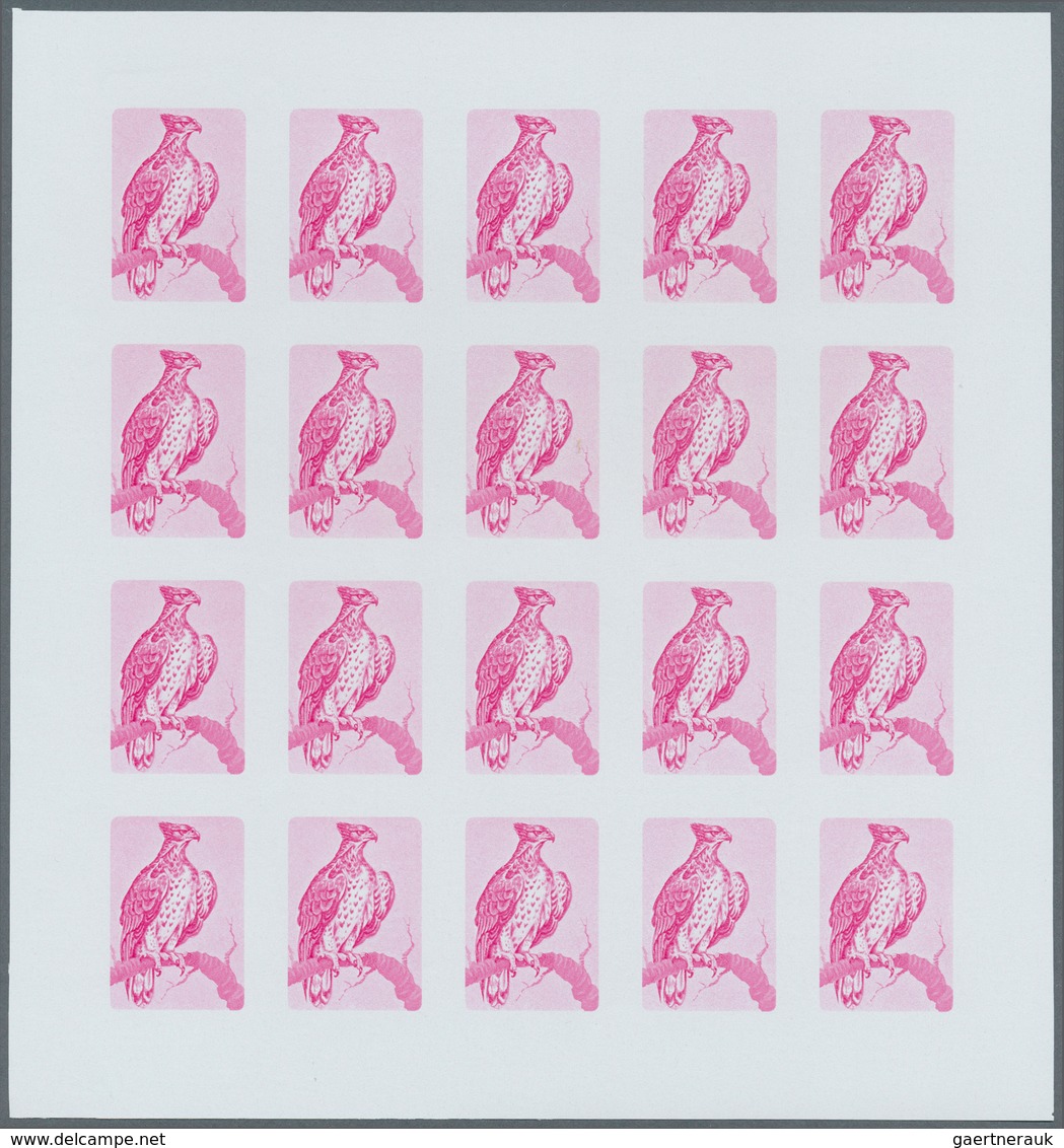 Thematik: Tiere-Vögel / animals-birds: 1979, Burundi. Progressive proofs set of sheets for the BIRDS