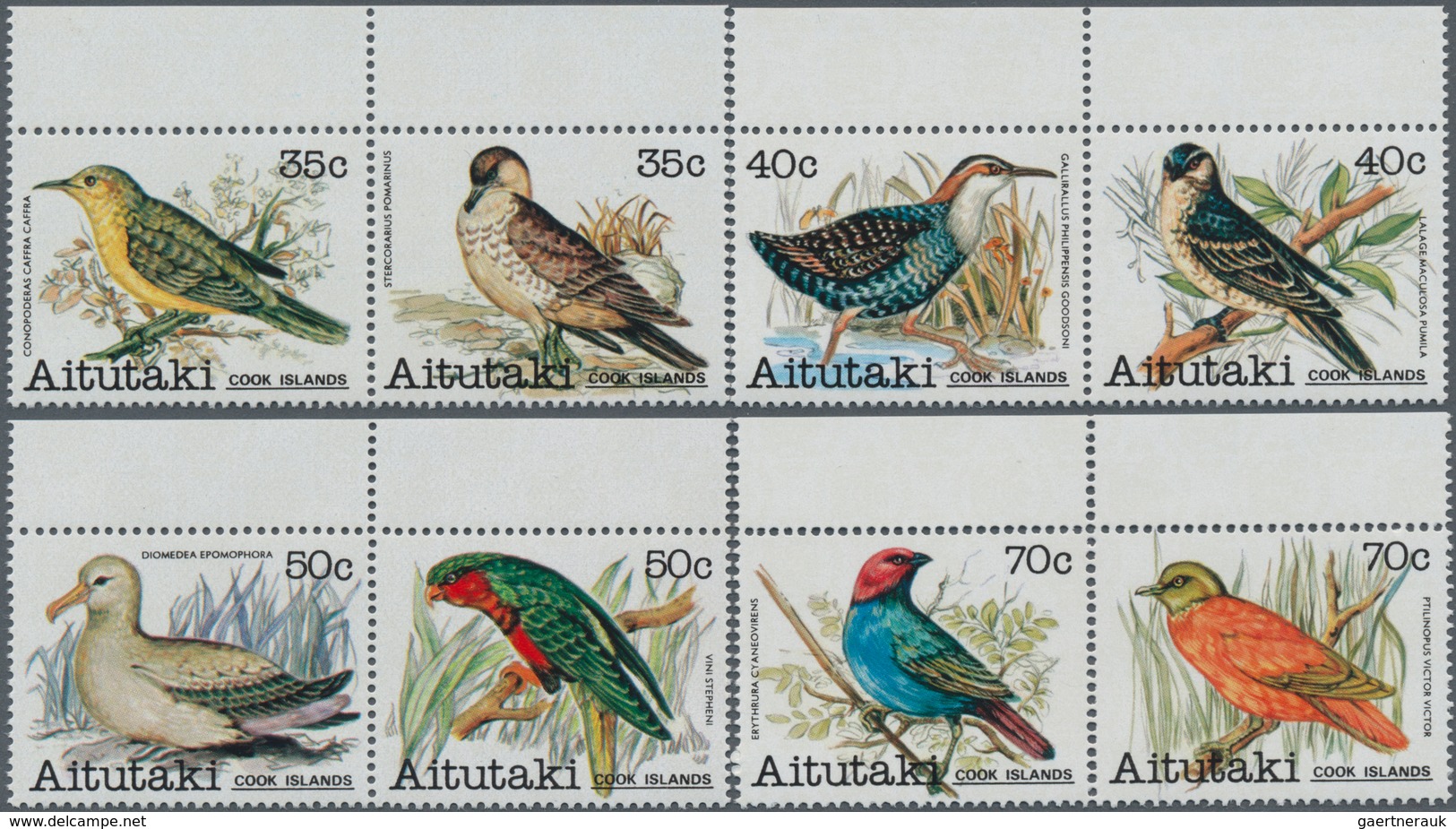 Thematik: Tiere-Vögel / Animals-birds: 1982, AITUTAKI: Bird Definitives Part Set Of Eight Stamps In - Sonstige & Ohne Zuordnung