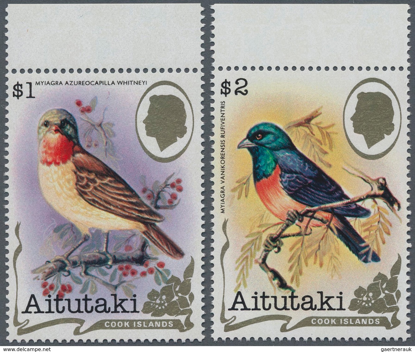 Thematik: Tiere-Vögel / Animals-birds: 1984, AITUTAKI: Bird Definitives Part Set Of Two $4.20 ‚Myiag - Sonstige & Ohne Zuordnung