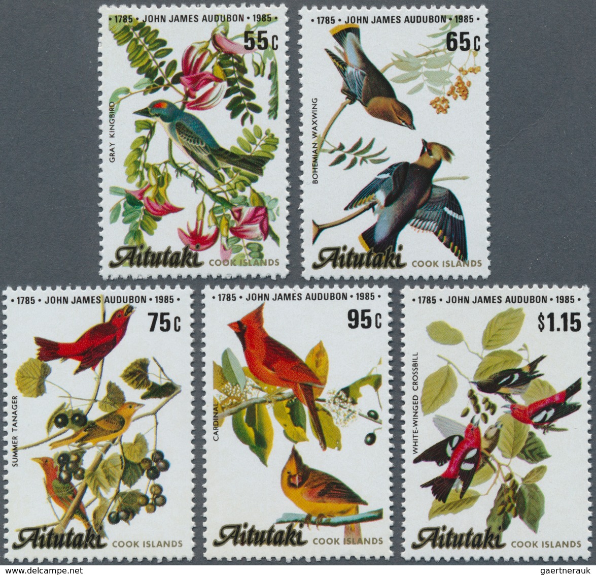 Thematik: Tiere-Vögel / Animals-birds: 1985, AITUTAKI: 200th Birthday Of John James Audubon Complete - Sonstige & Ohne Zuordnung