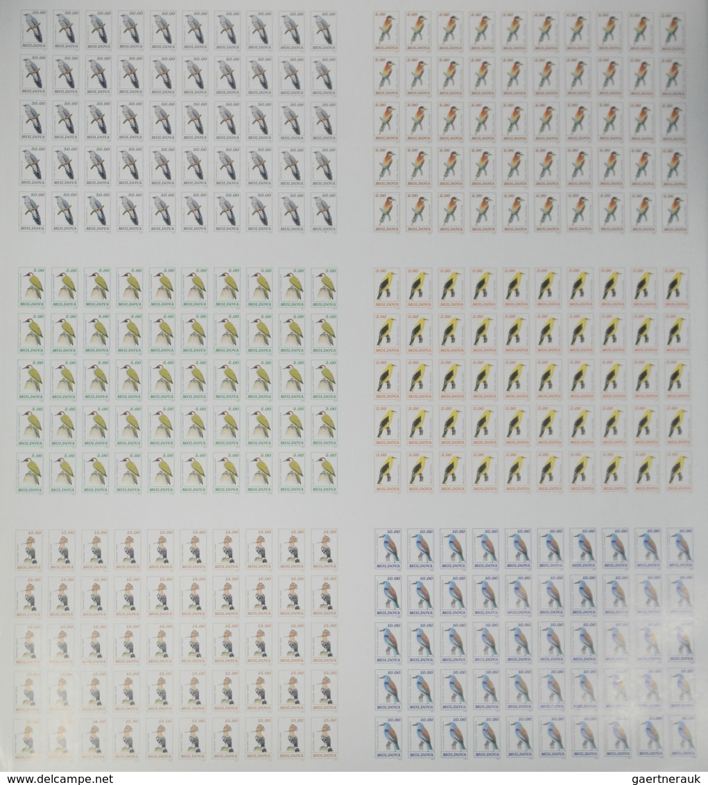 Thematik: Tiere-Vögel / Animals-birds: 1993, MOLDAWIA: Postage Stamps Birds Holding Of Imperforated - Sonstige & Ohne Zuordnung