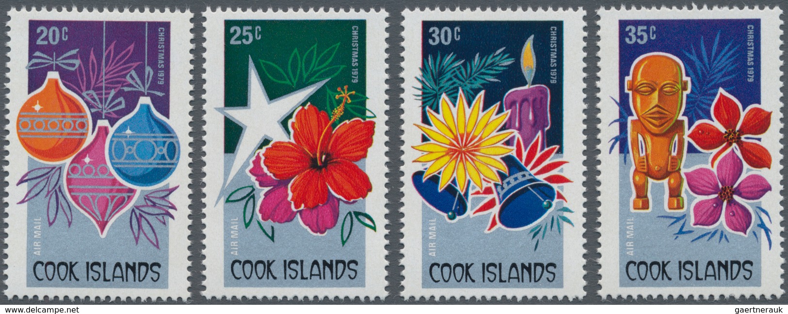 Thematik: Weihnachten / Christmas: 1979, COOK ISLANDS: Christmas Complete Set Of The Four Airmail St - Weihnachten