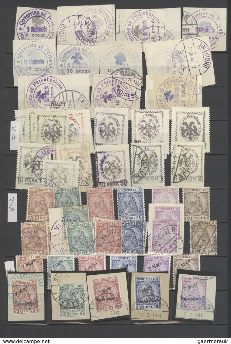 Albanien: 1913/1944, Comprehensive Mint And Used Collection On Stocksheets, Often Collected In Mint - Albania