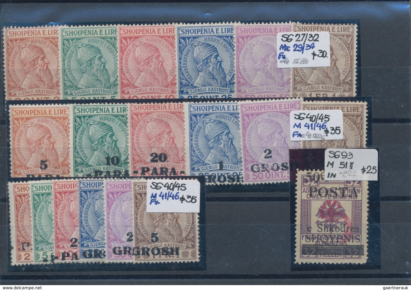 Albanien: 1913/1962, Mint And Used Assortment On Stockcards Incl. Early Issues, Complete Sets, Overp - Albanien