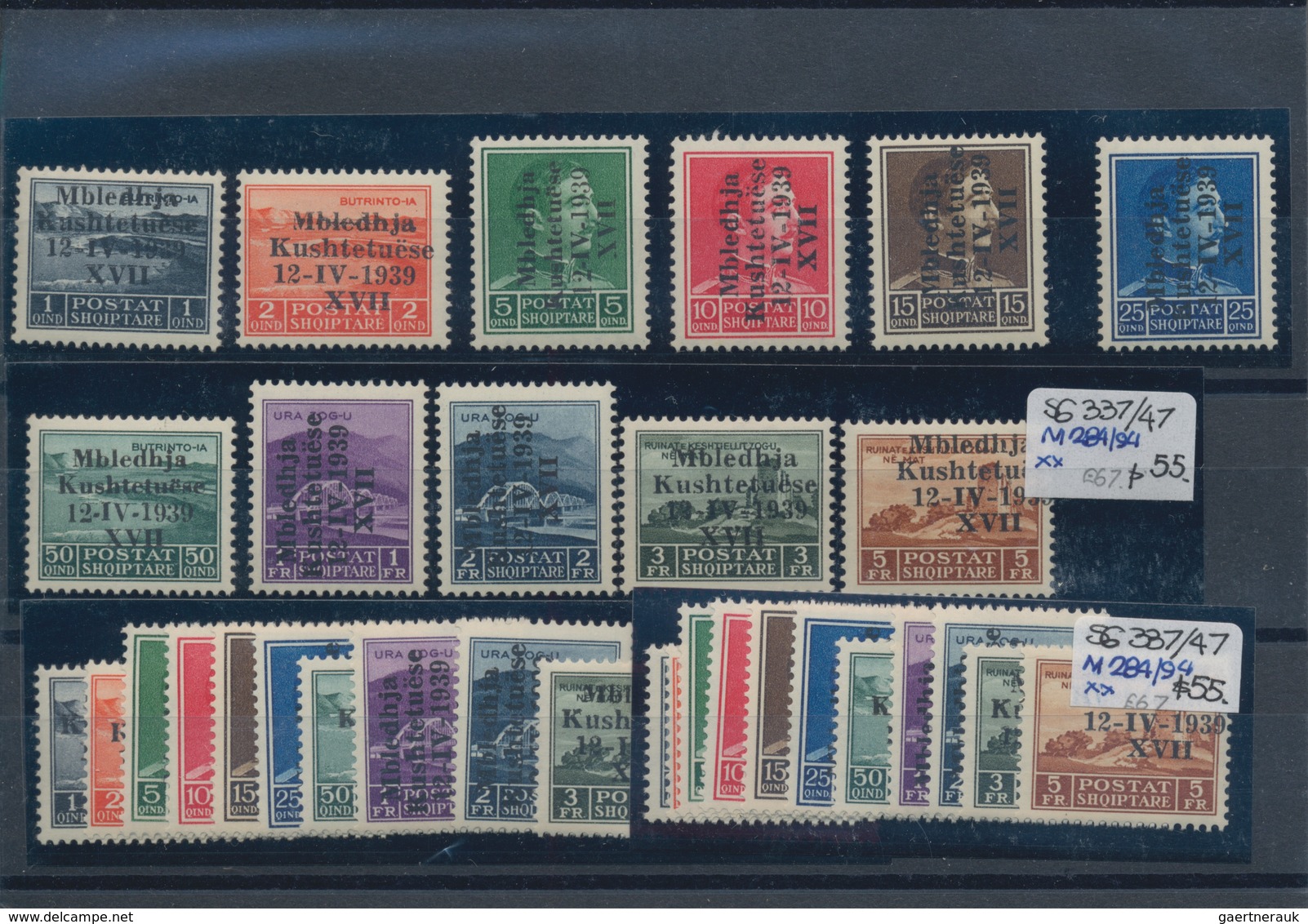 Albanien: 1913/1962, Mint And Used Assortment On Stockcards Incl. Early Issues, Complete Sets, Overp - Albanien