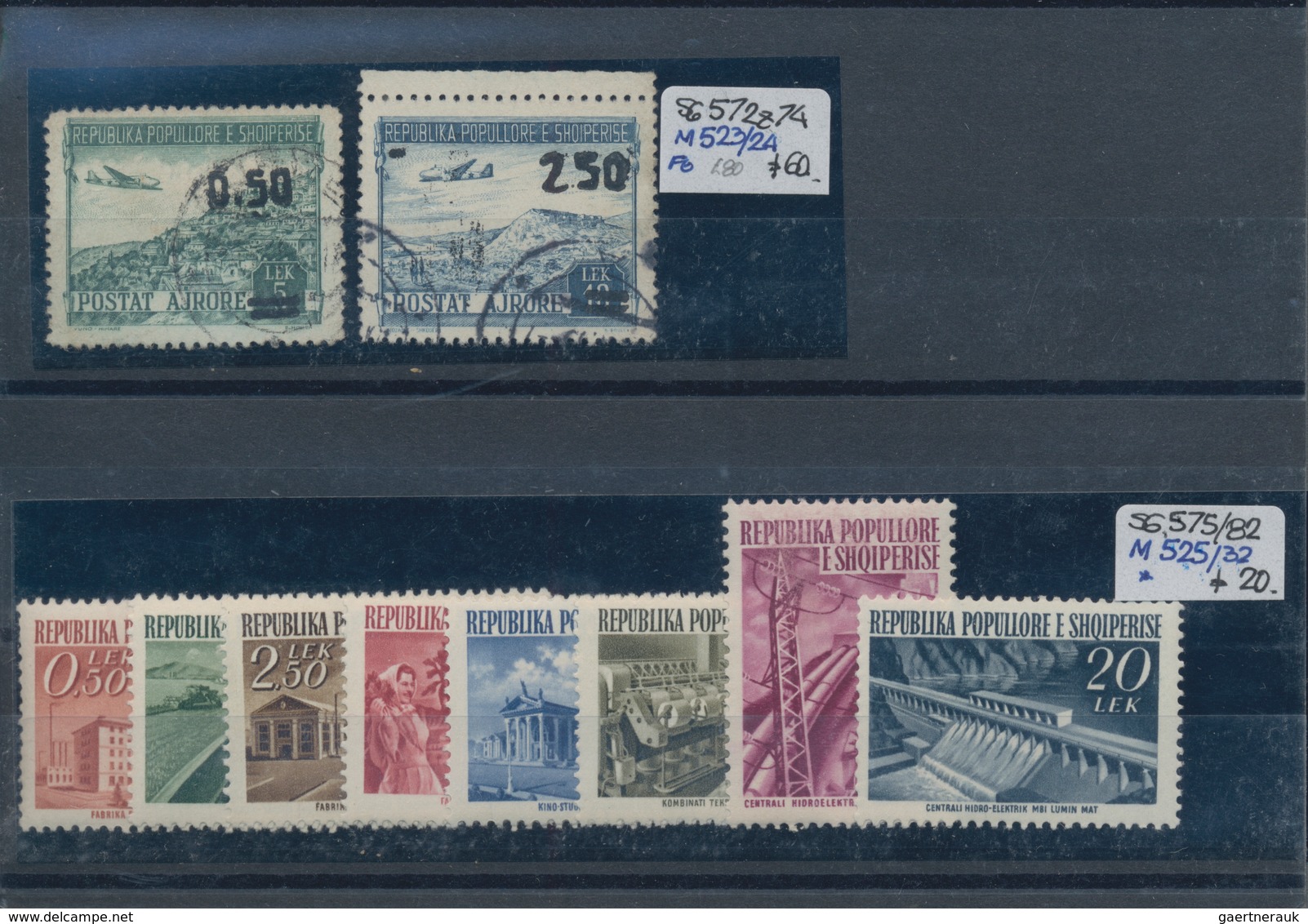 Albanien: 1913/1962, Mint And Used Assortment On Stockcards Incl. Early Issues, Complete Sets, Overp - Albanien