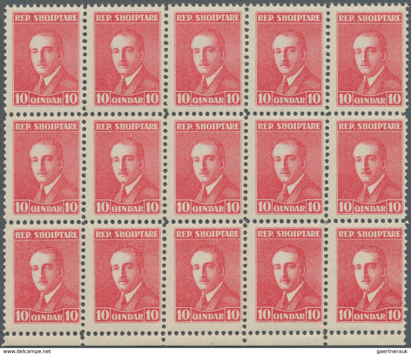 Albanien: 1925, Definitive Issue 'Achmed Zogu' 10q. Carmine With Scarce Perf. 11½ In A Lot With Abou - Albanien