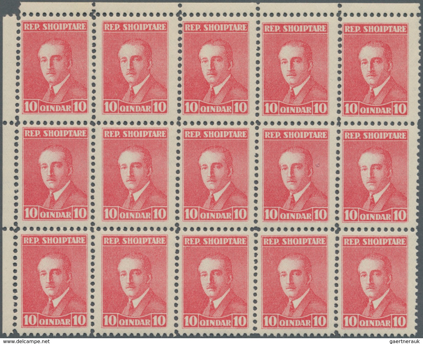 Albanien: 1925, Definitive Issue 'Achmed Zogu' 10q. Carmine With Scarce Perf. 11½ In A Lot With Abou - Albanien