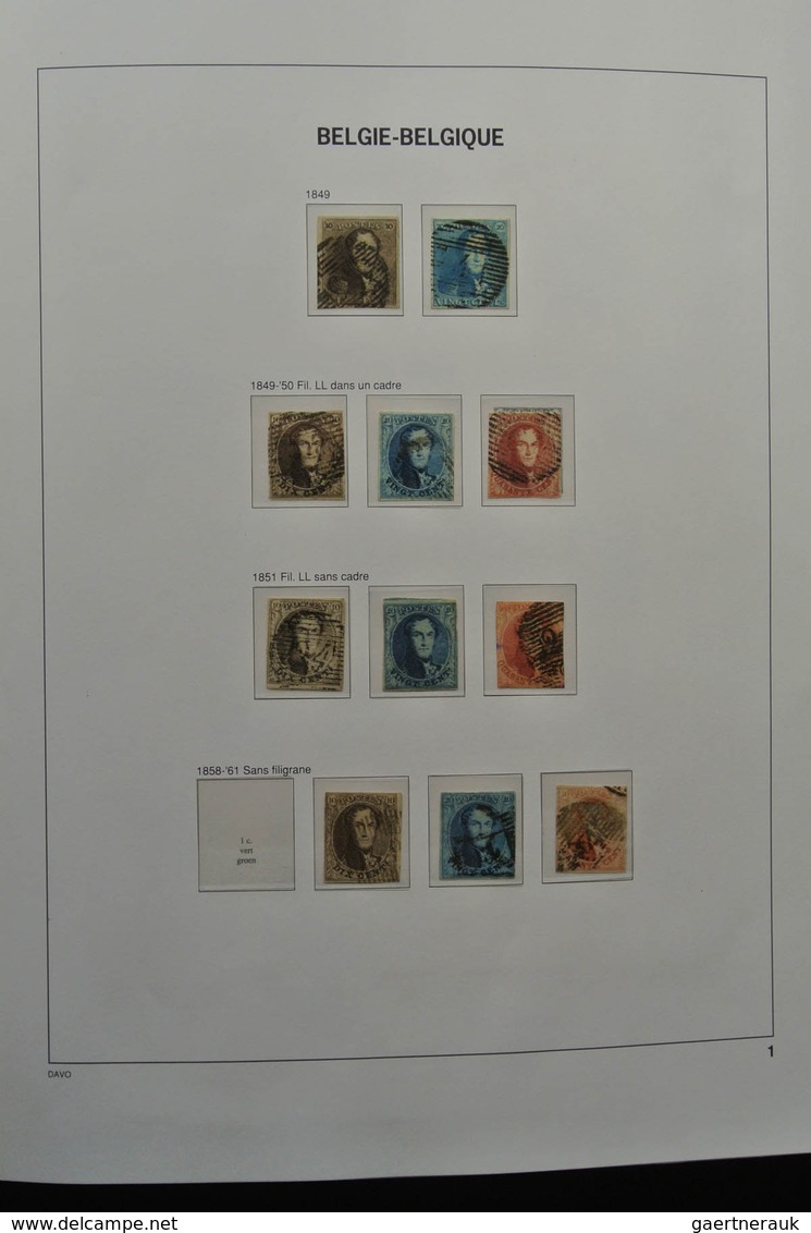 Belgien: 1849/1952: Almost Complete, Mostly MNH And Mint Hinged Collection Belgium 1849-1952 In Davo - Sammlungen