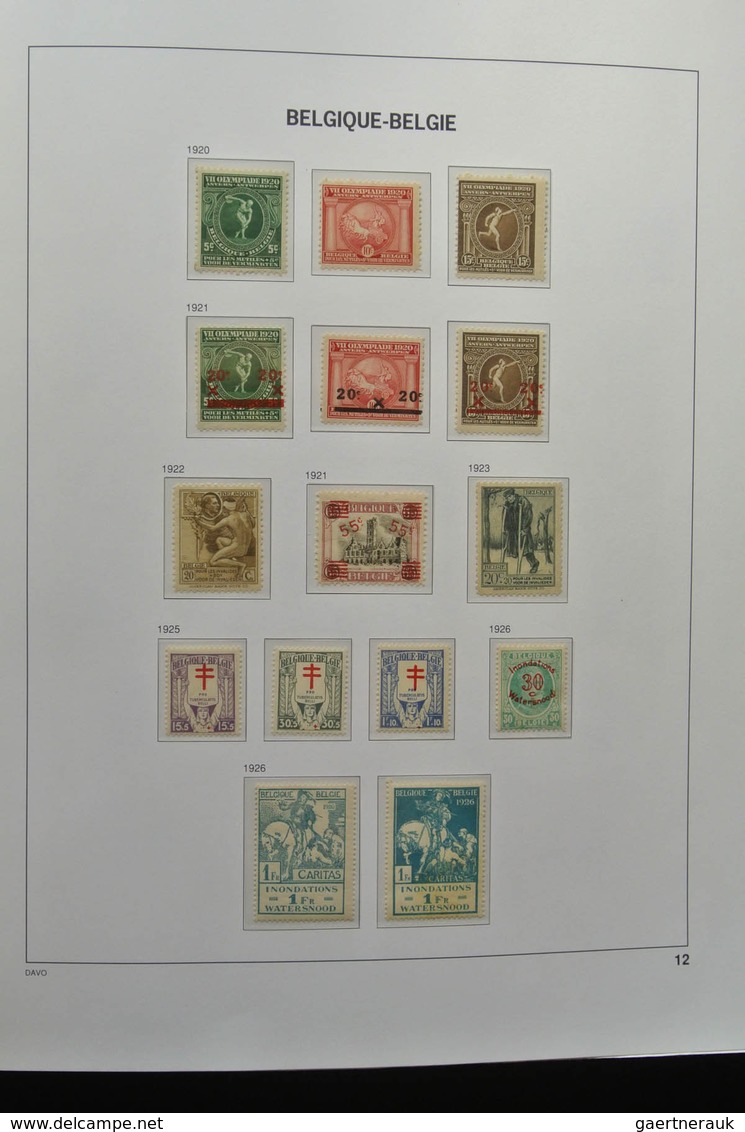 Belgien: 1849/1952: Almost Complete, Mostly MNH And Mint Hinged Collection Belgium 1849-1952 In Davo - Sammlungen