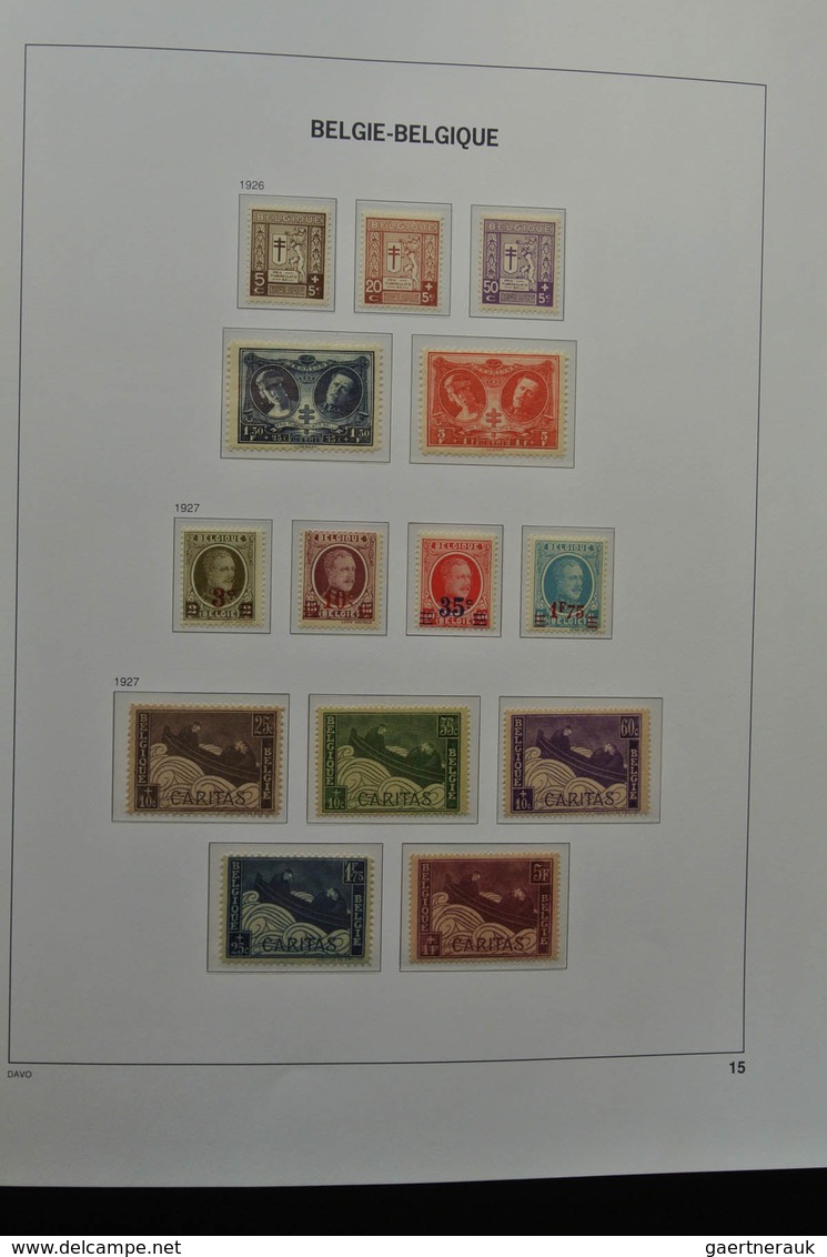 Belgien: 1849/1952: Almost complete, mostly MNH and mint hinged collection Belgium 1849-1952 in Davo