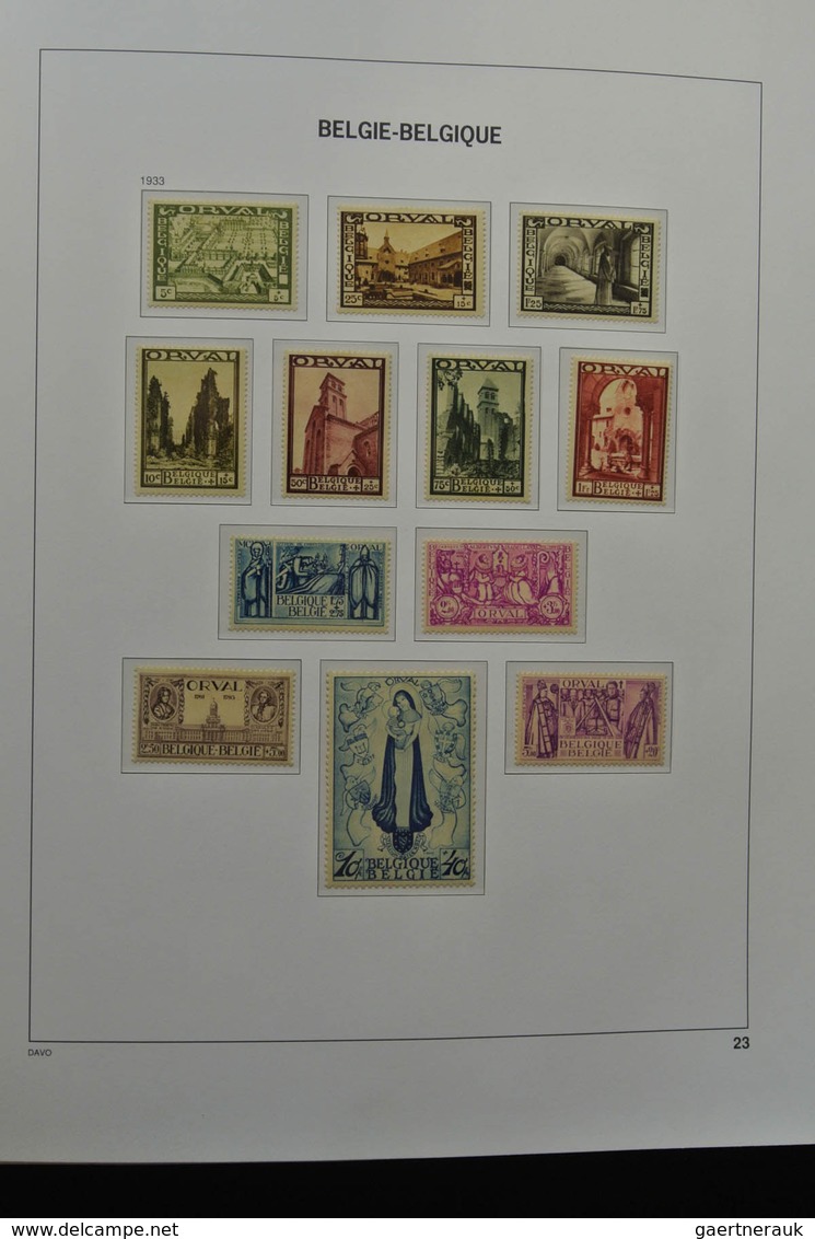 Belgien: 1849/1952: Almost complete, mostly MNH and mint hinged collection Belgium 1849-1952 in Davo