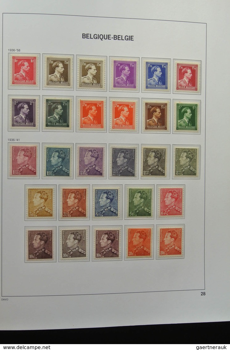 Belgien: 1849/1952: Almost complete, mostly MNH and mint hinged collection Belgium 1849-1952 in Davo