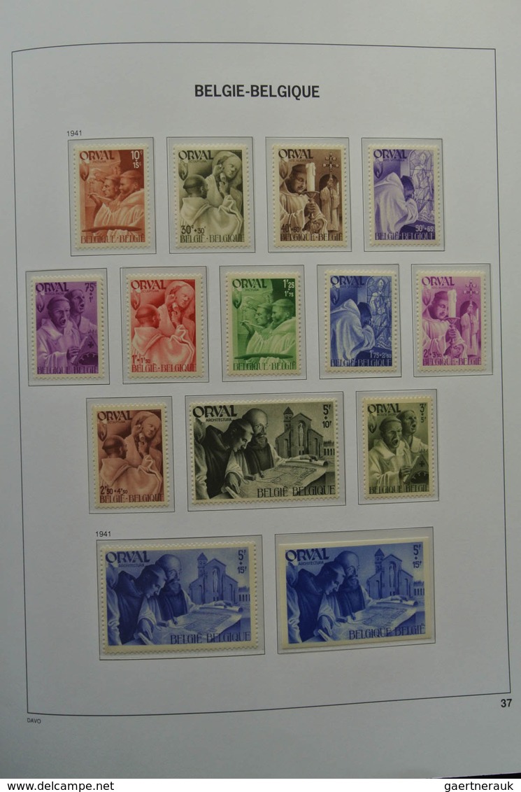 Belgien: 1849/1952: Almost complete, mostly MNH and mint hinged collection Belgium 1849-1952 in Davo