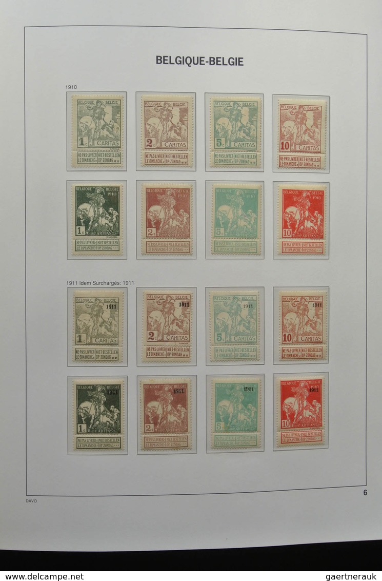 Belgien: 1849/1952: Almost complete, mostly MNH and mint hinged collection Belgium 1849-1952 in Davo