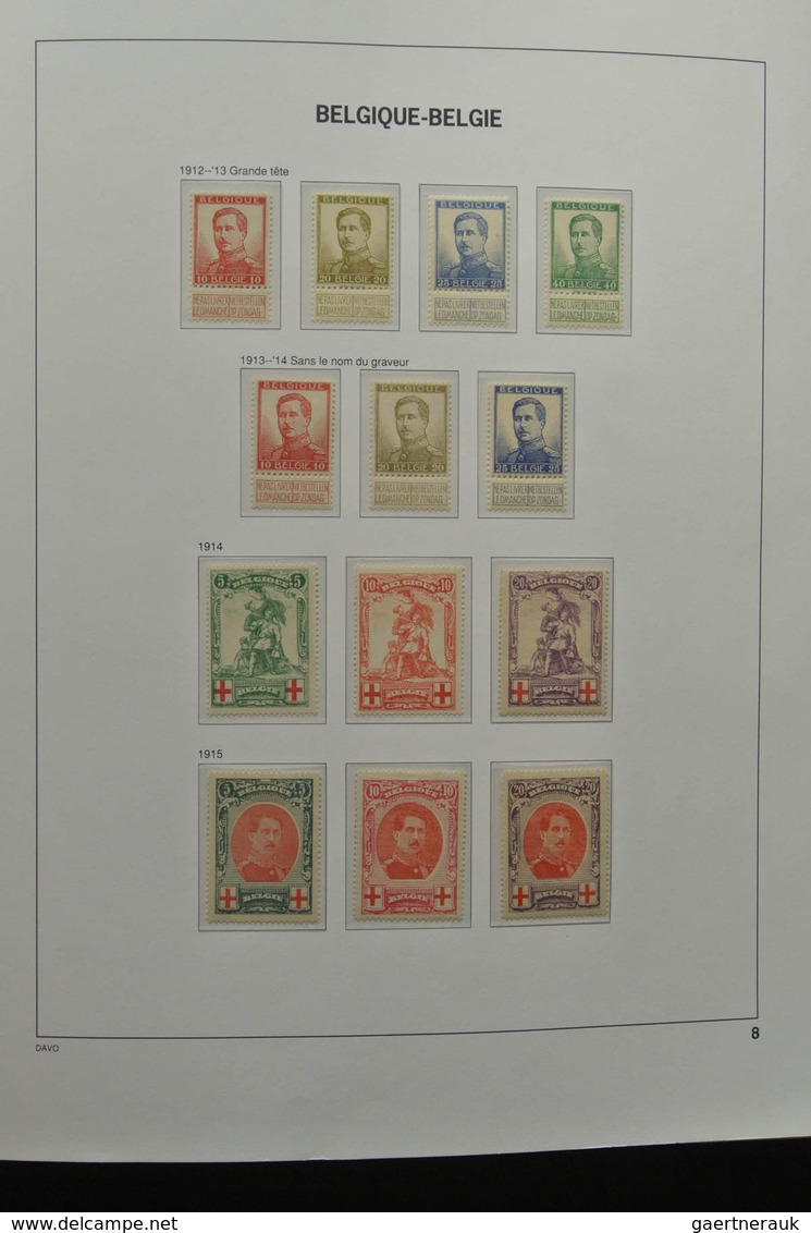 Belgien: 1849/1952: Almost complete, mostly MNH and mint hinged collection Belgium 1849-1952 in Davo