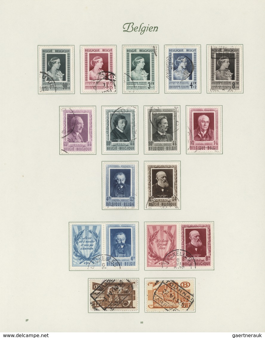 Belgien: 1849/1983, Comprehensive Used Collection In Three Borek Binder, Well Collected Throughout A - Sammlungen