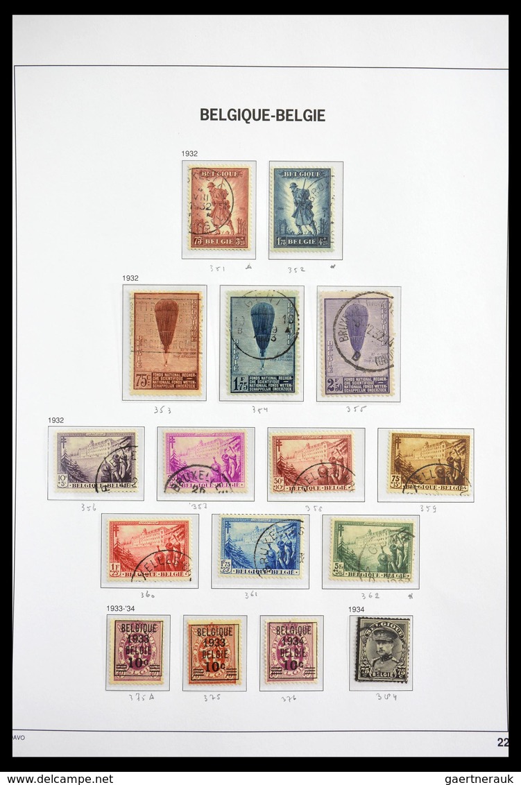 Belgien: 1849-1939: Beautiful, cancelled, complete collection Belgium 1849-1939 in Davo luxe album w