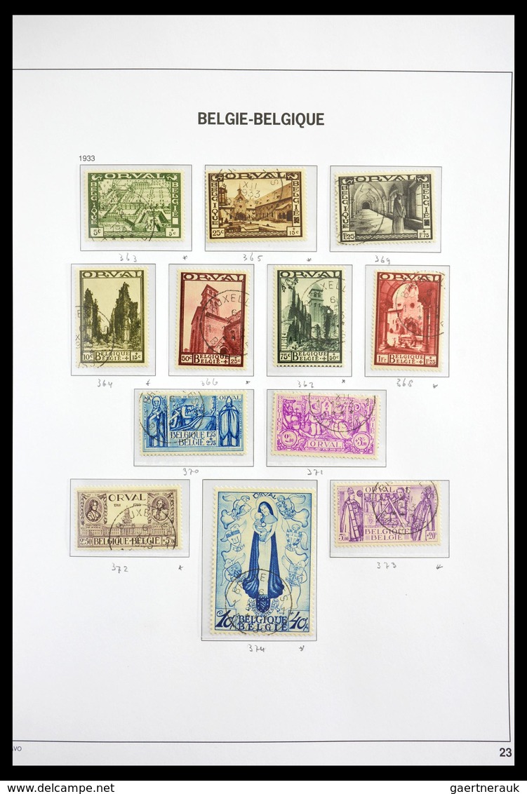 Belgien: 1849-1939: Beautiful, cancelled, complete collection Belgium 1849-1939 in Davo luxe album w