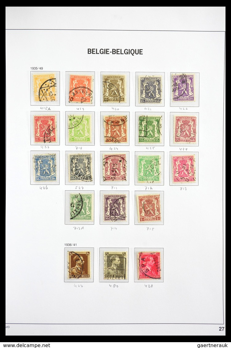 Belgien: 1849-1939: Beautiful, cancelled, complete collection Belgium 1849-1939 in Davo luxe album w