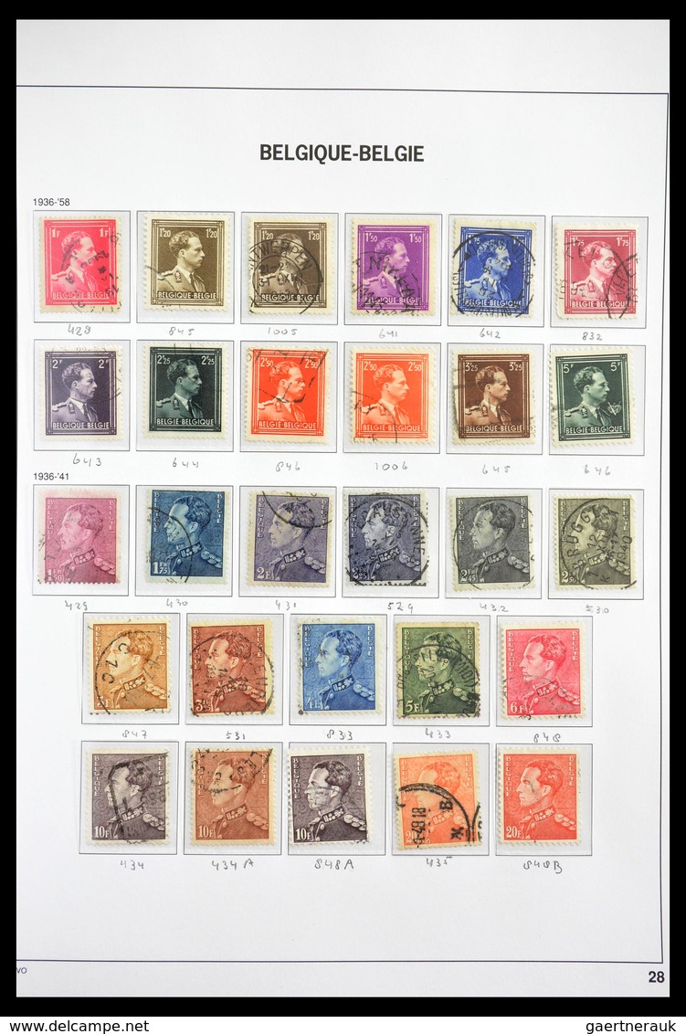 Belgien: 1849-1939: Beautiful, cancelled, complete collection Belgium 1849-1939 in Davo luxe album w