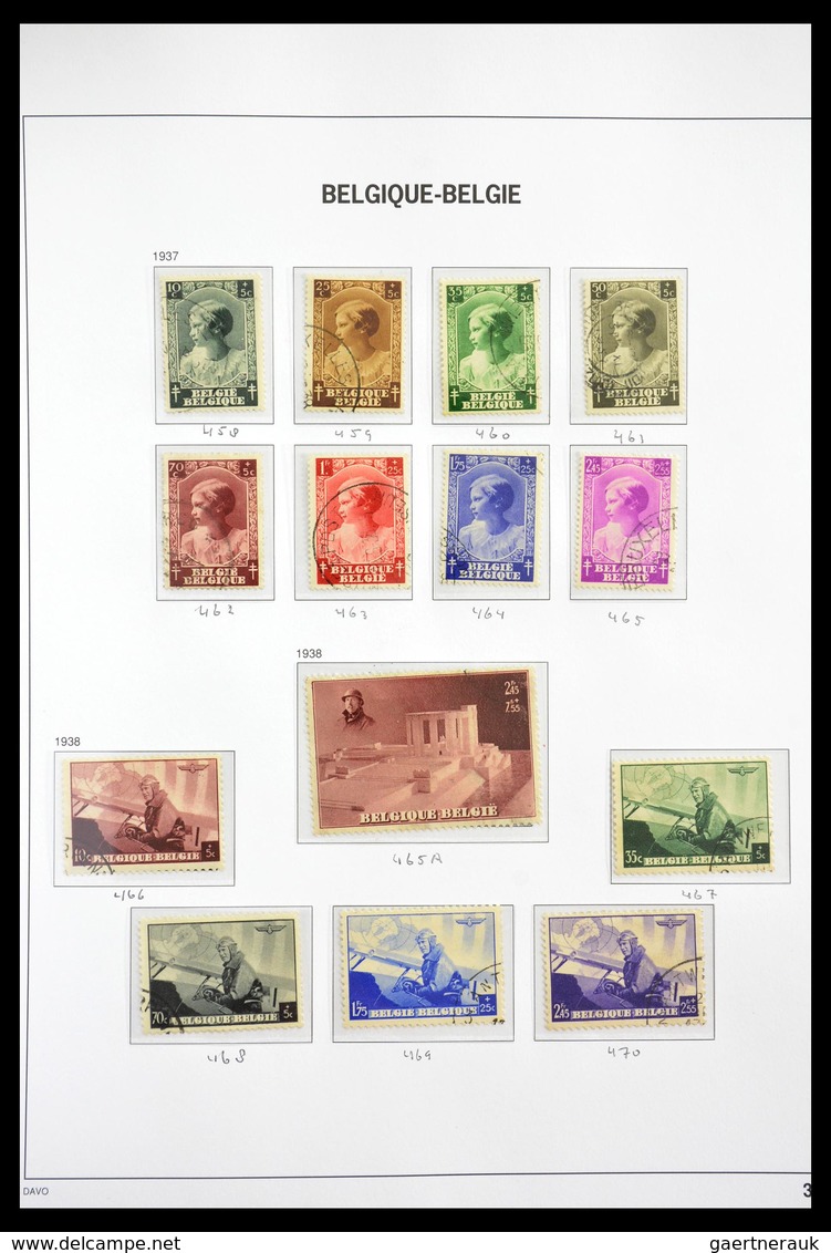 Belgien: 1849-1939: Beautiful, cancelled, complete collection Belgium 1849-1939 in Davo luxe album w