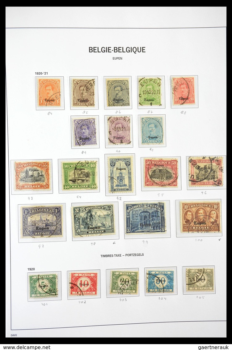 Belgien: 1849-1939: Beautiful, cancelled, complete collection Belgium 1849-1939 in Davo luxe album w