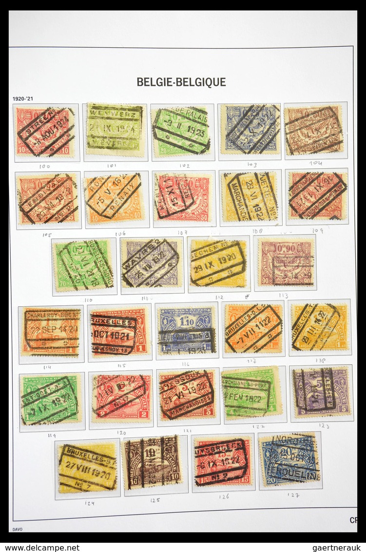 Belgien: 1849-1939: Beautiful, cancelled, complete collection Belgium 1849-1939 in Davo luxe album w