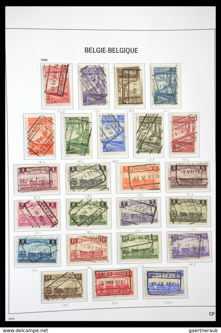 Belgien: 1849-1939: Beautiful, cancelled, complete collection Belgium 1849-1939 in Davo luxe album w