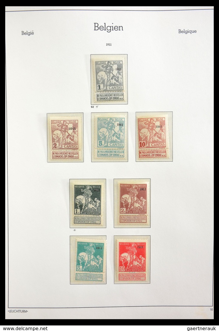 Belgien: 1849-1969: Very well filled, MNH, mint hinged and used collection Belgium 1849-1969 in 2 Le