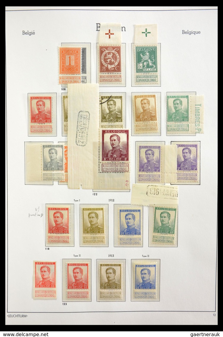 Belgien: 1849-1969: Very well filled, MNH, mint hinged and used collection Belgium 1849-1969 in 2 Le