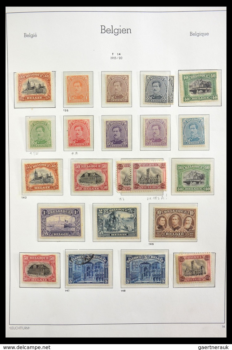 Belgien: 1849-1969: Very well filled, MNH, mint hinged and used collection Belgium 1849-1969 in 2 Le