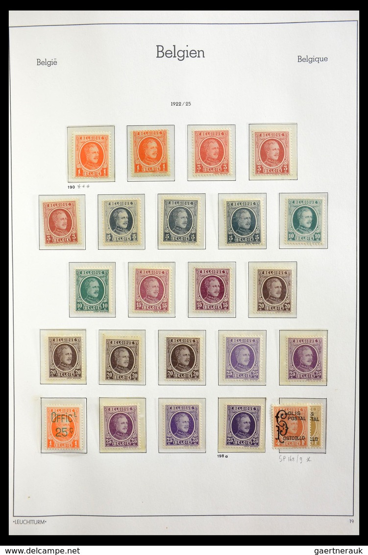 Belgien: 1849-1969: Very well filled, MNH, mint hinged and used collection Belgium 1849-1969 in 2 Le