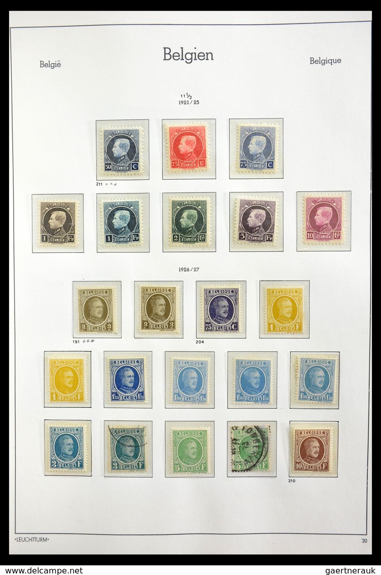 Belgien: 1849-1969: Very well filled, MNH, mint hinged and used collection Belgium 1849-1969 in 2 Le