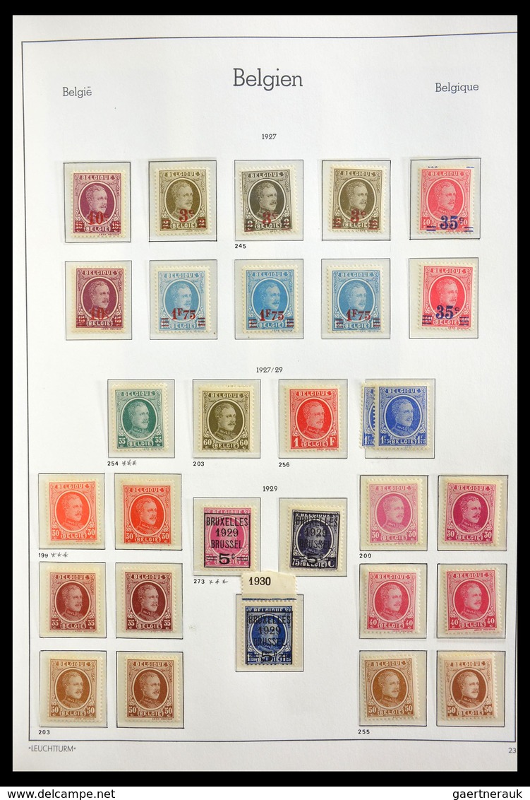 Belgien: 1849-1969: Very well filled, MNH, mint hinged and used collection Belgium 1849-1969 in 2 Le