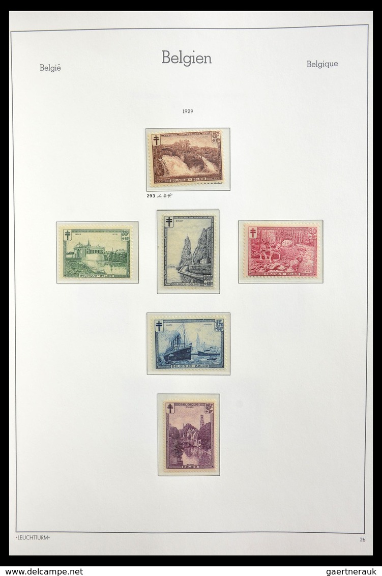 Belgien: 1849-1969: Very well filled, MNH, mint hinged and used collection Belgium 1849-1969 in 2 Le