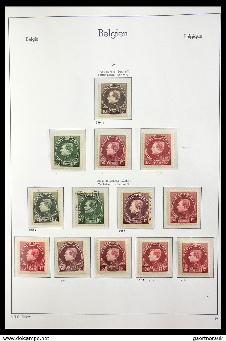 Belgien: 1849-1969: Very well filled, MNH, mint hinged and used collection Belgium 1849-1969 in 2 Le