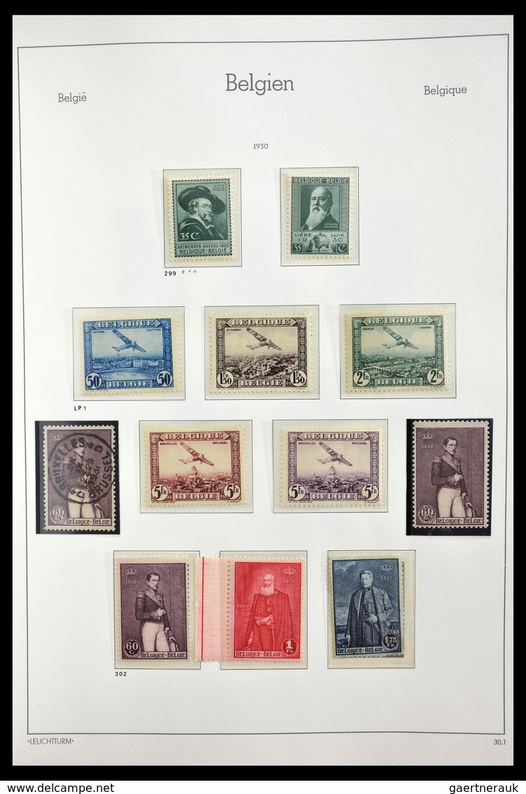 Belgien: 1849-1969: Very well filled, MNH, mint hinged and used collection Belgium 1849-1969 in 2 Le