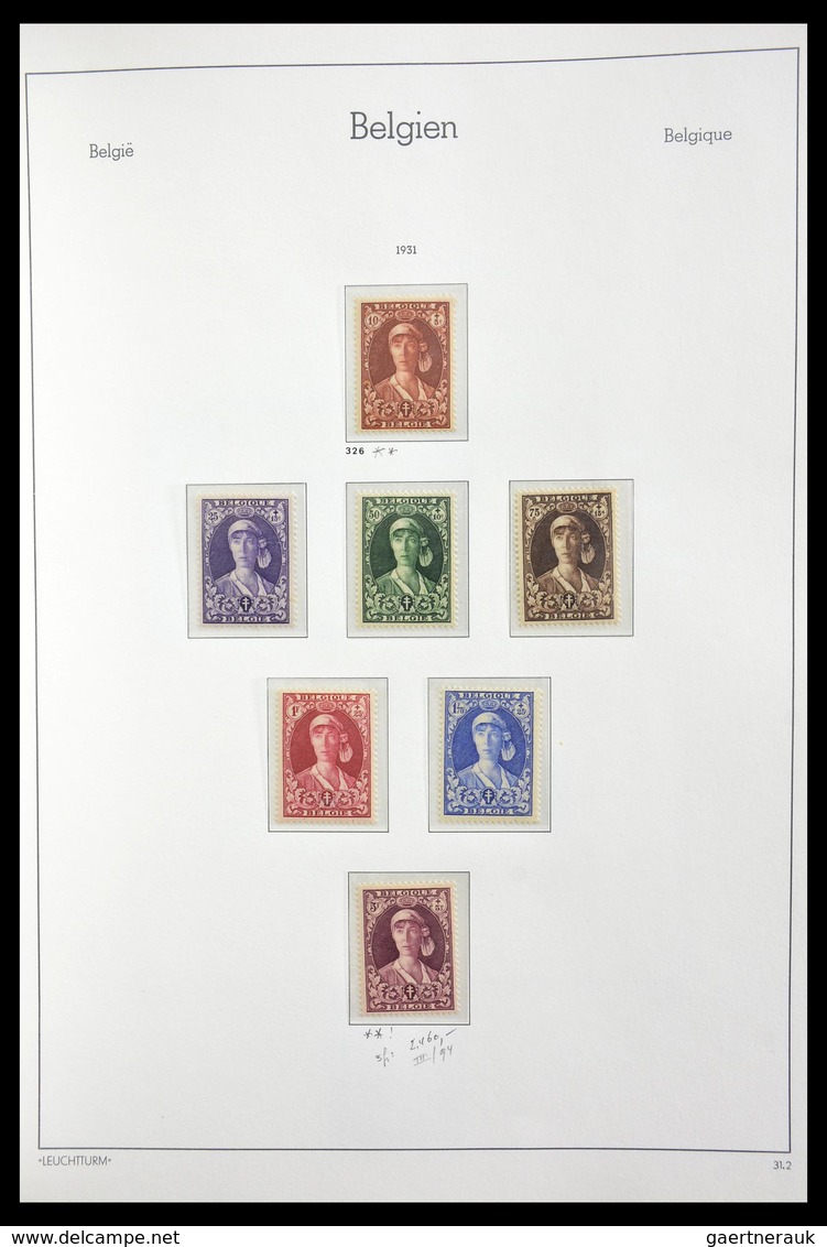 Belgien: 1849-1969: Very well filled, MNH, mint hinged and used collection Belgium 1849-1969 in 2 Le