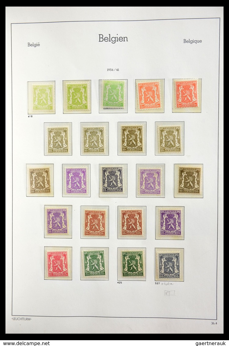 Belgien: 1849-1969: Very well filled, MNH, mint hinged and used collection Belgium 1849-1969 in 2 Le