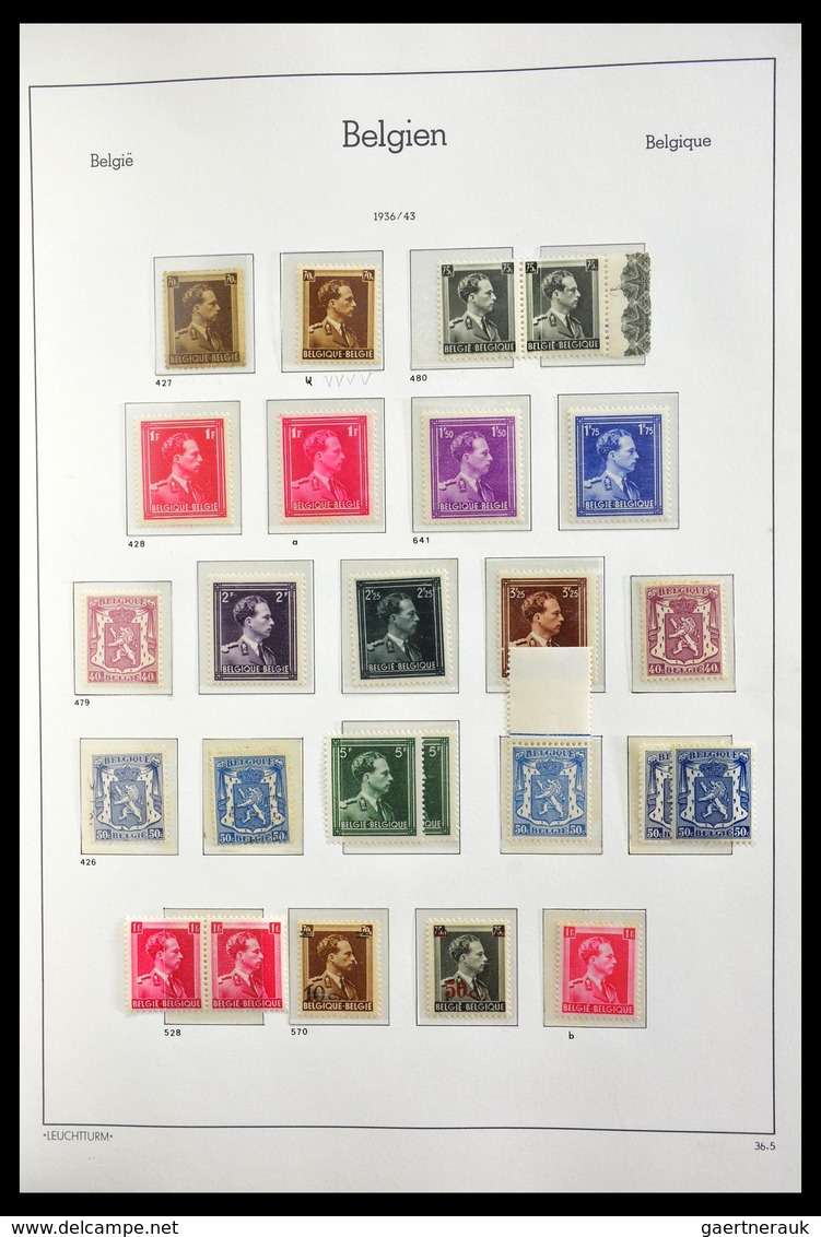 Belgien: 1849-1969: Very well filled, MNH, mint hinged and used collection Belgium 1849-1969 in 2 Le