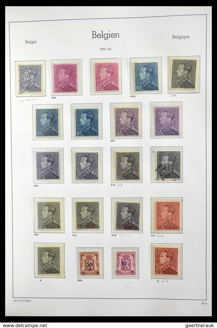 Belgien: 1849-1969: Very well filled, MNH, mint hinged and used collection Belgium 1849-1969 in 2 Le